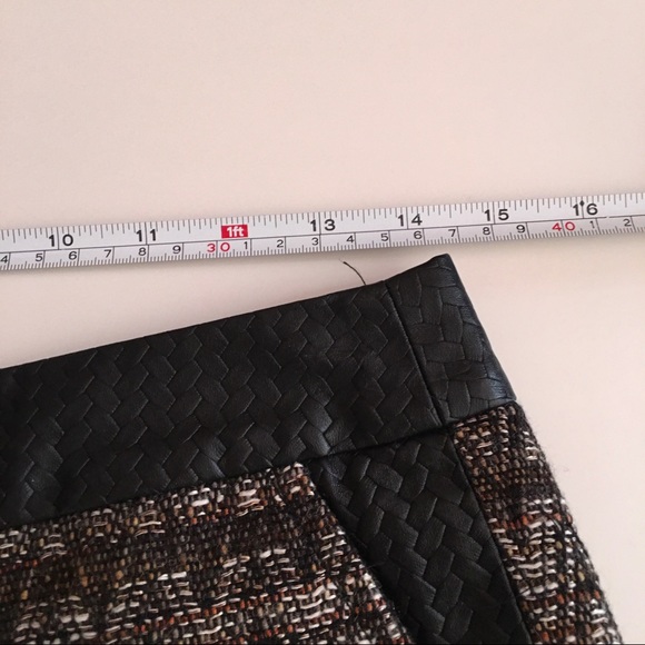 Trina Turk Tweed and Black Leather Shorts - Picture 7 of 15